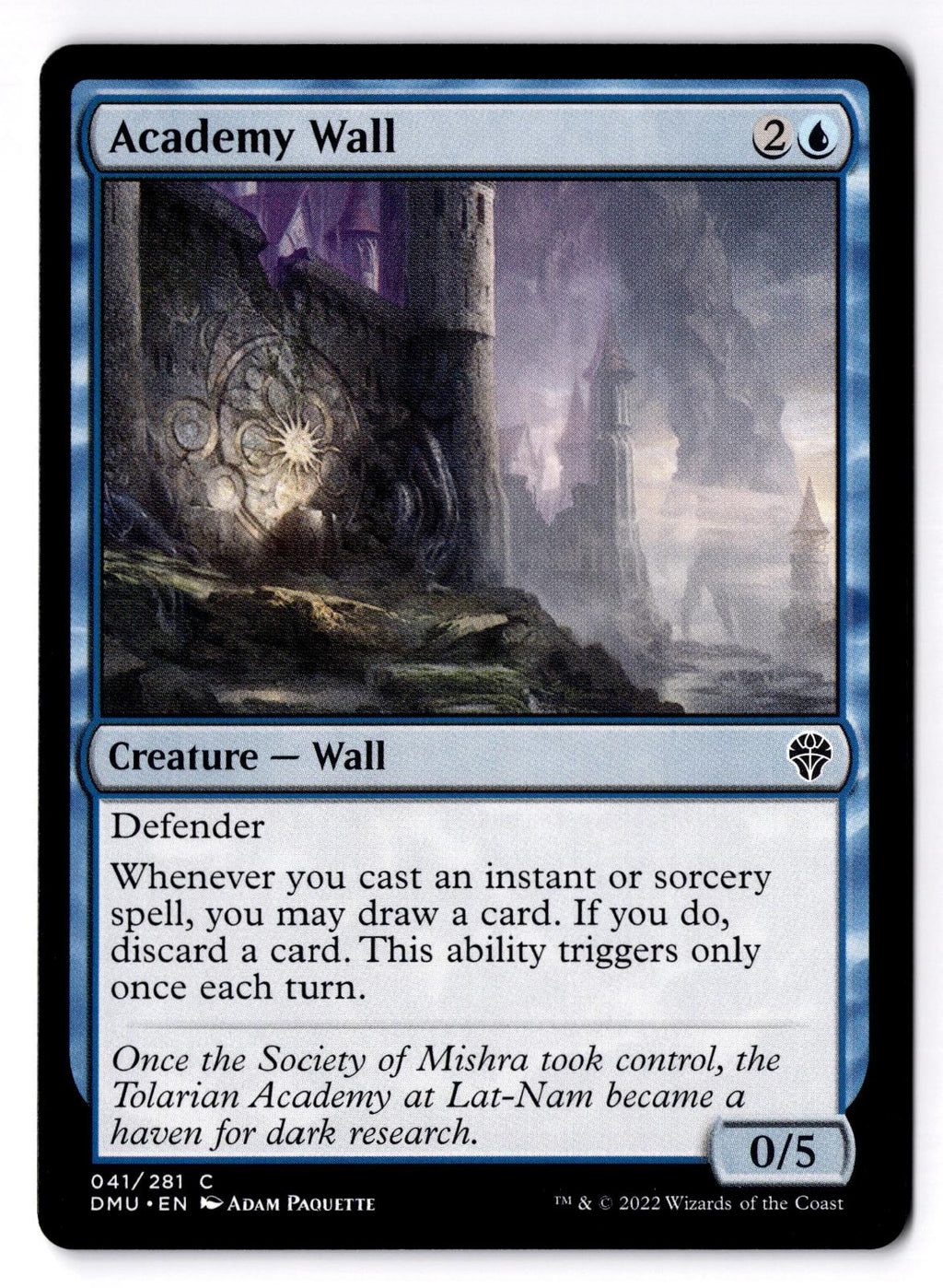 Academy Wall 41 Common Dominaria United Magic: The Gathering Lightly Played