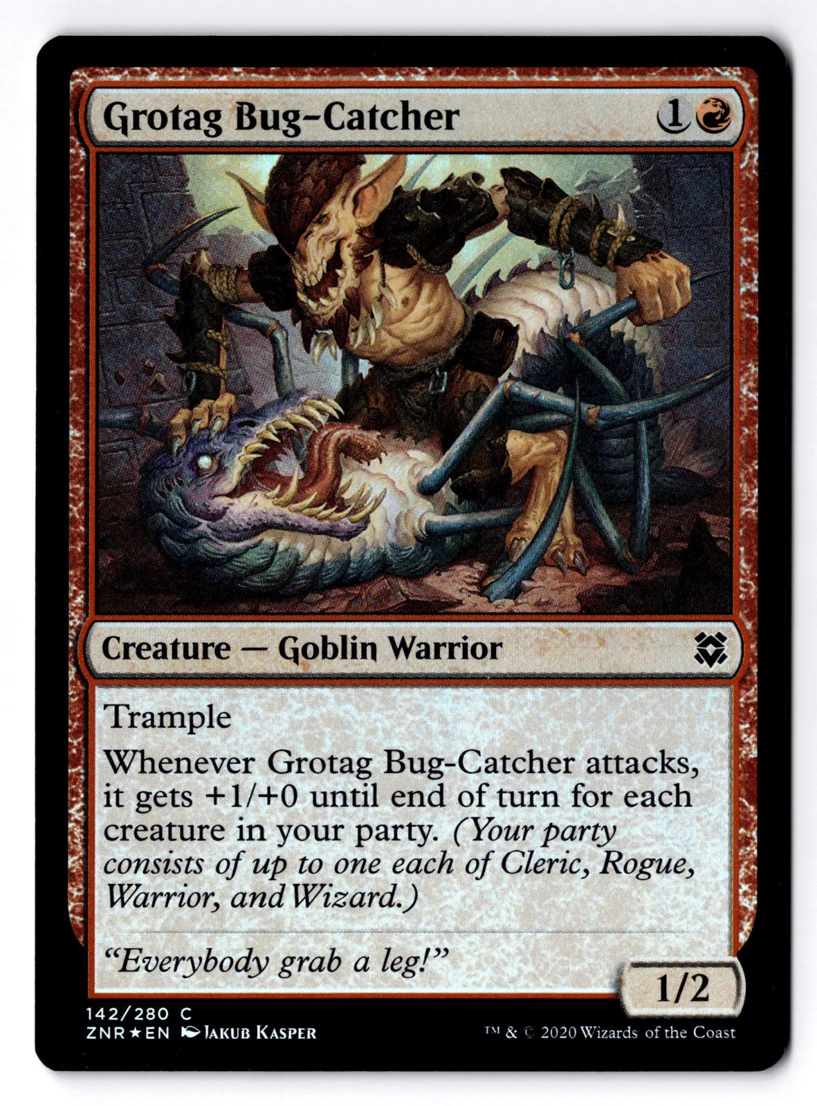 Grotag Bug-Catcher 142 Common Zendikar Rising Magic: The Gathering Foil LP