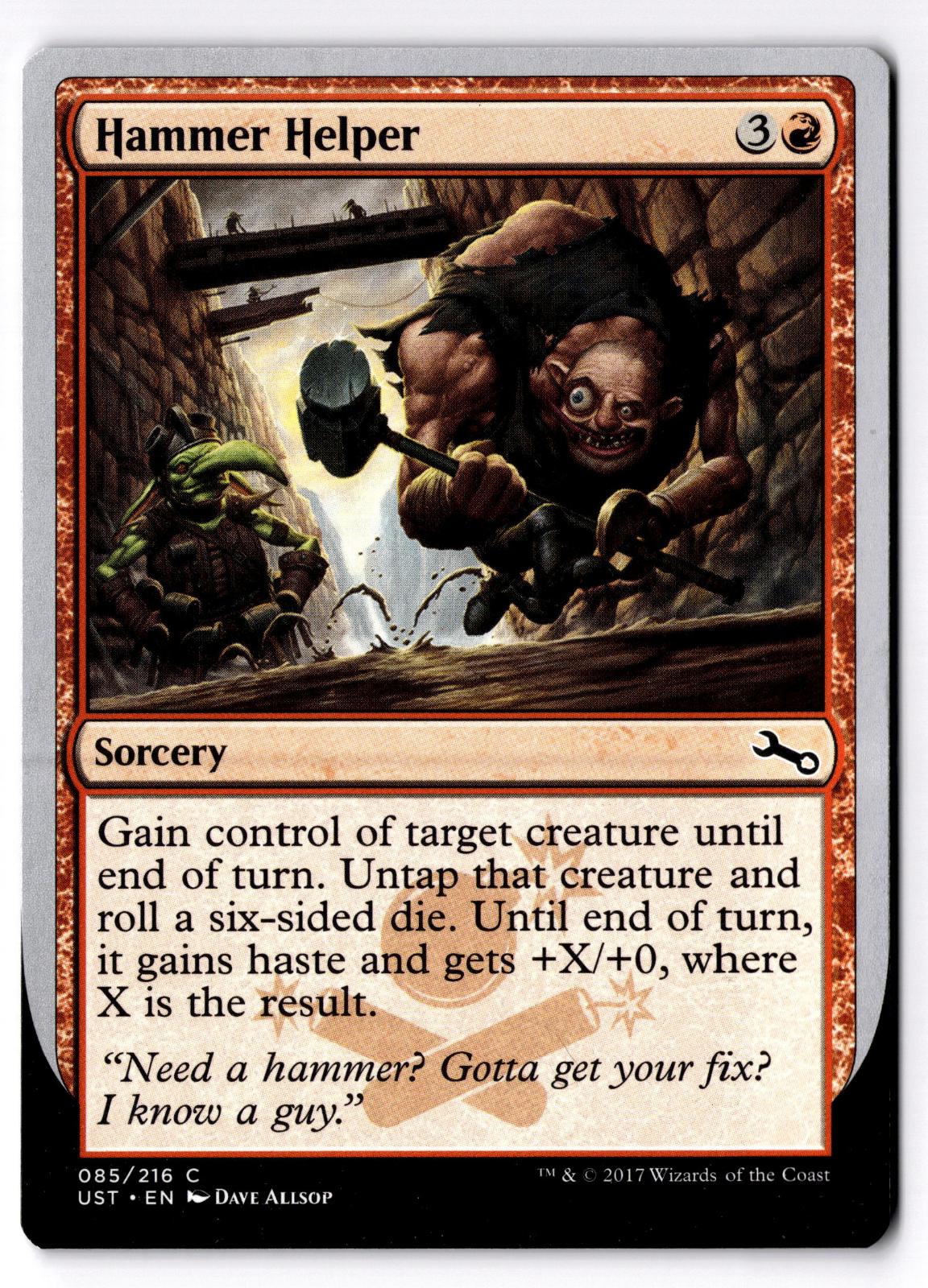Hammer Helper 85 Common Unstable Magic: The Gathering Lightly Played