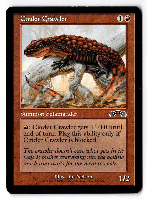 Cinder Crawler 80 Common Exodus Magic: The Gathering Moderately Played