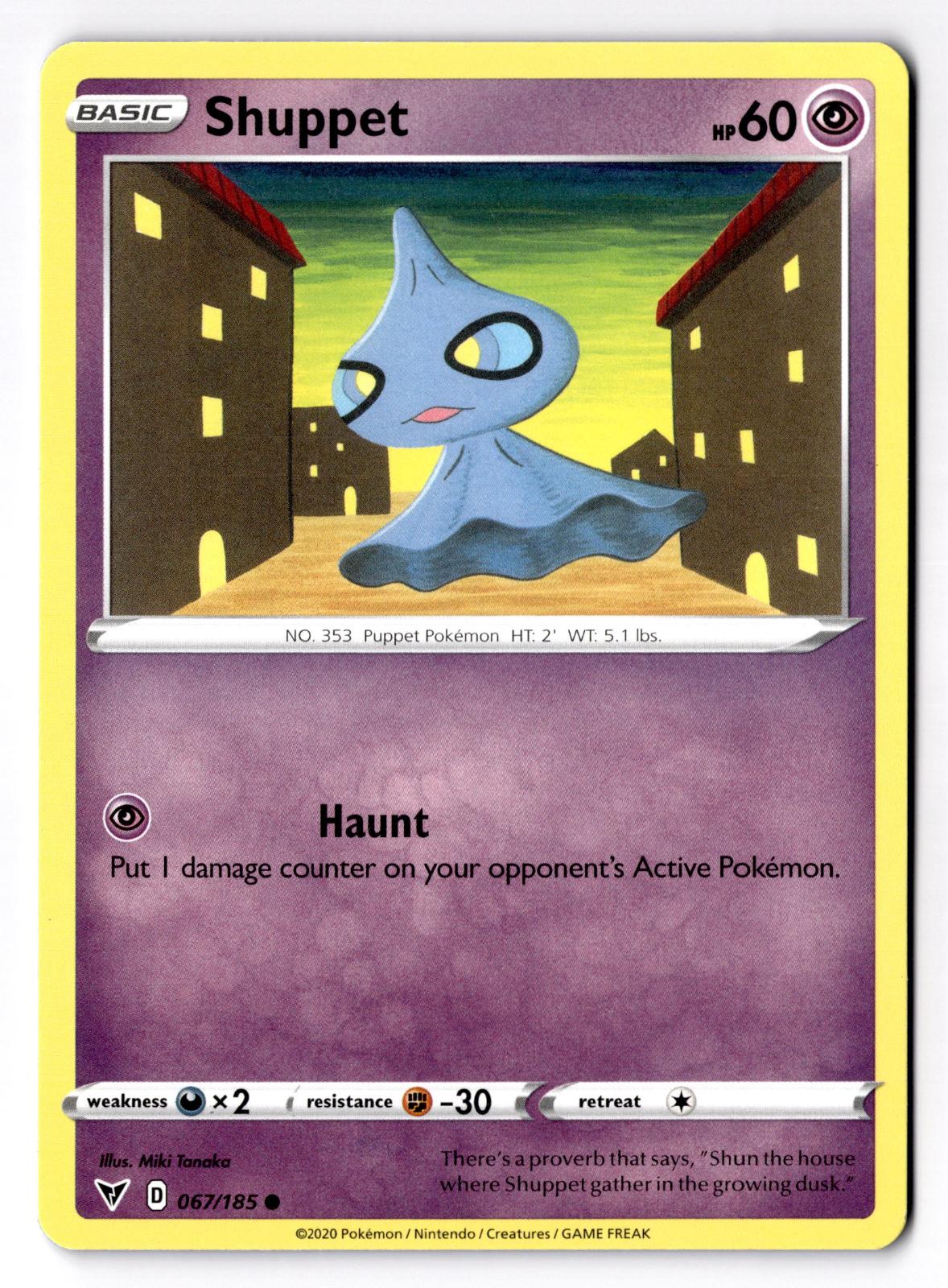 Shuppet 067/185 Common Vivid Voltage Pokemon Lightly Played