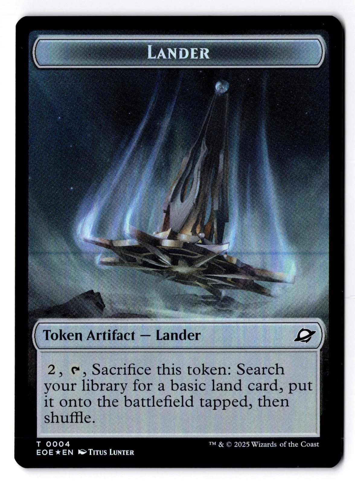 Human Soldier // Lander Doubled-Sided Token 2 // 4 Magic: The Gathering Foil LP