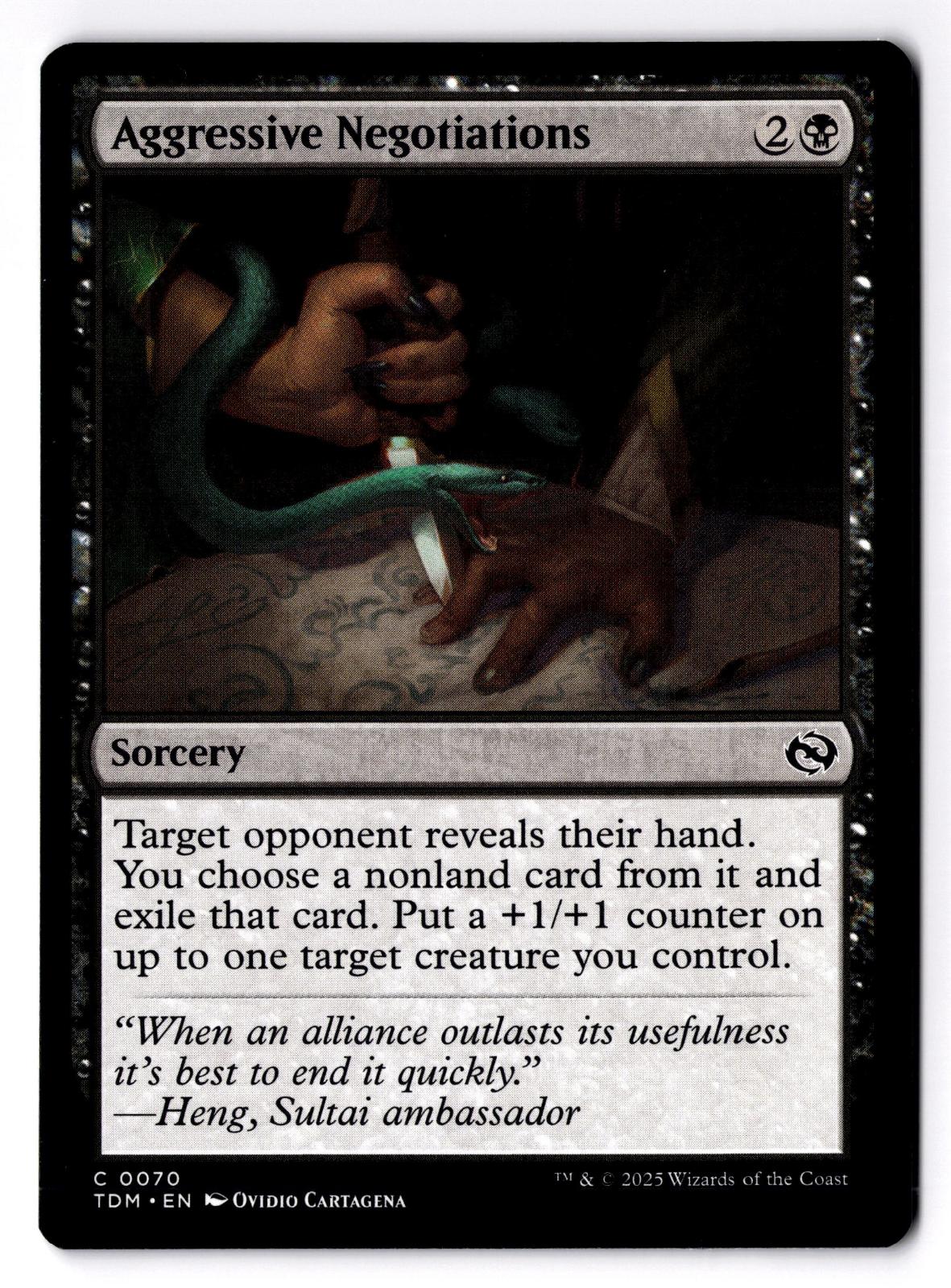 Aggressive Negotiations 70 Common Tarkir: Dragonstorm Magic: The Gathering LP