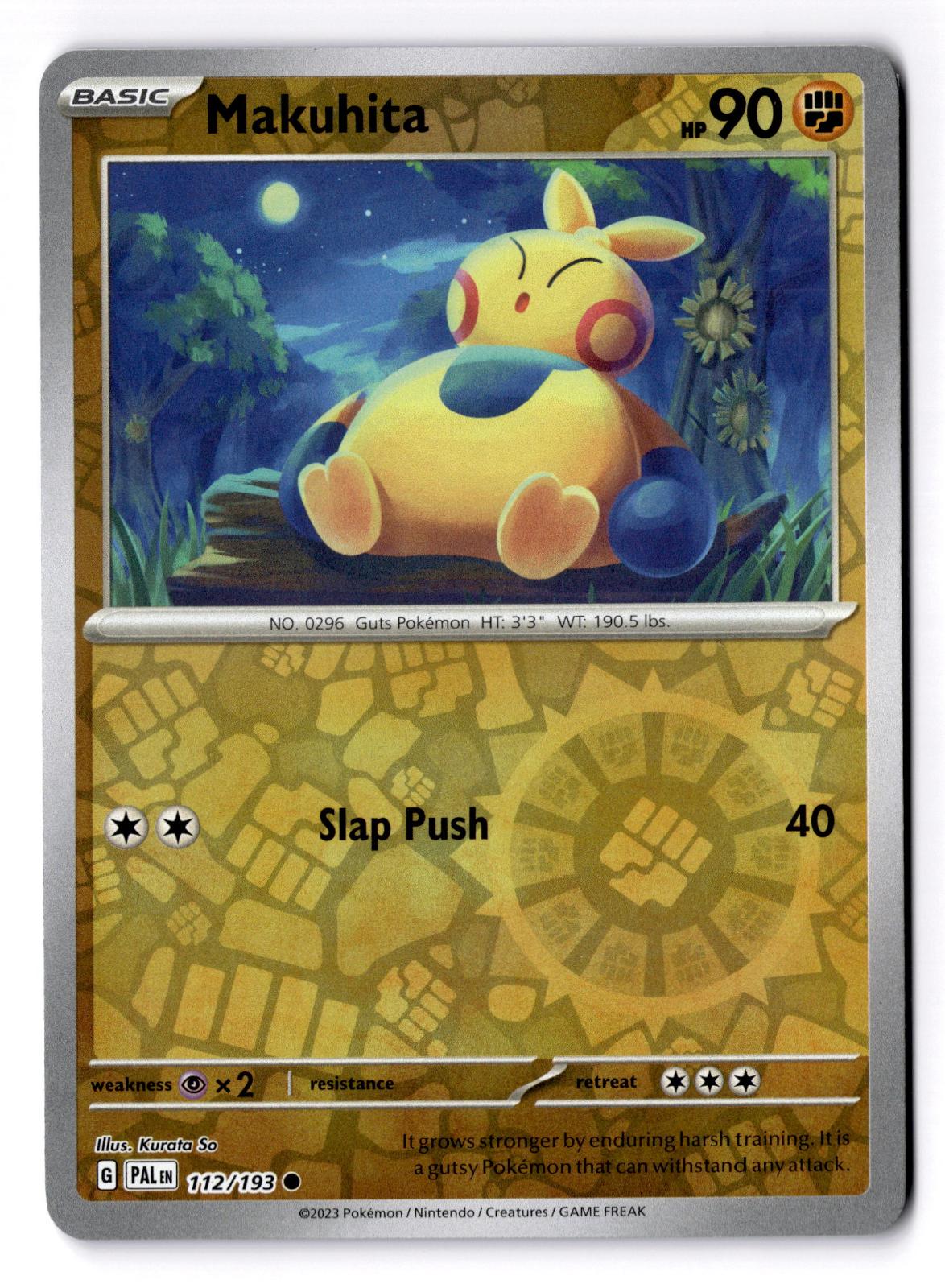 Makuhita 112/193 Common Paldea Evolved Pokemon Reverse Holo Near Mint