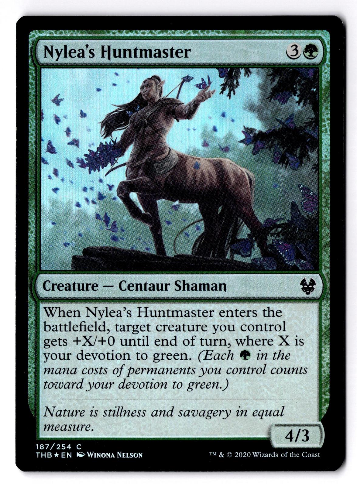 Nylea's Huntmaster 187 Common Theros Beyond Death Magic: The Gathering Foil LP