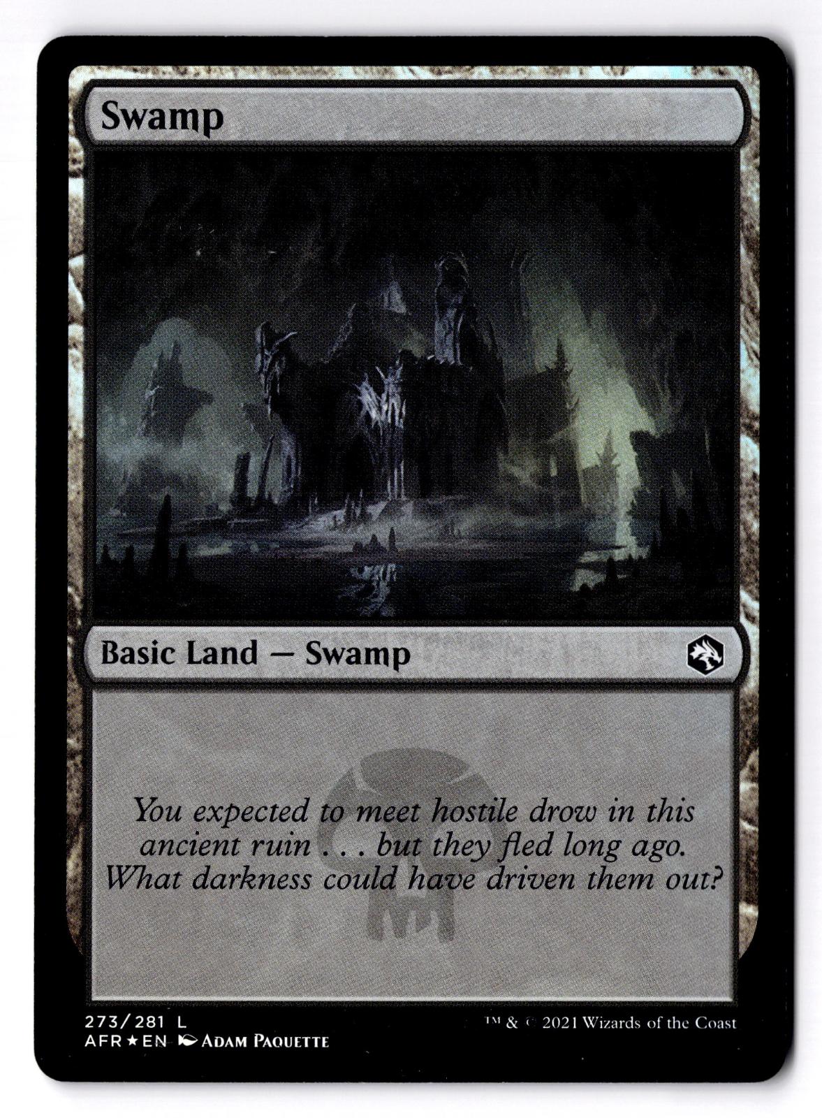 Swamp (273) 273 Adventures in the Forgotten Realms Magic: The Gathering Foil LP
