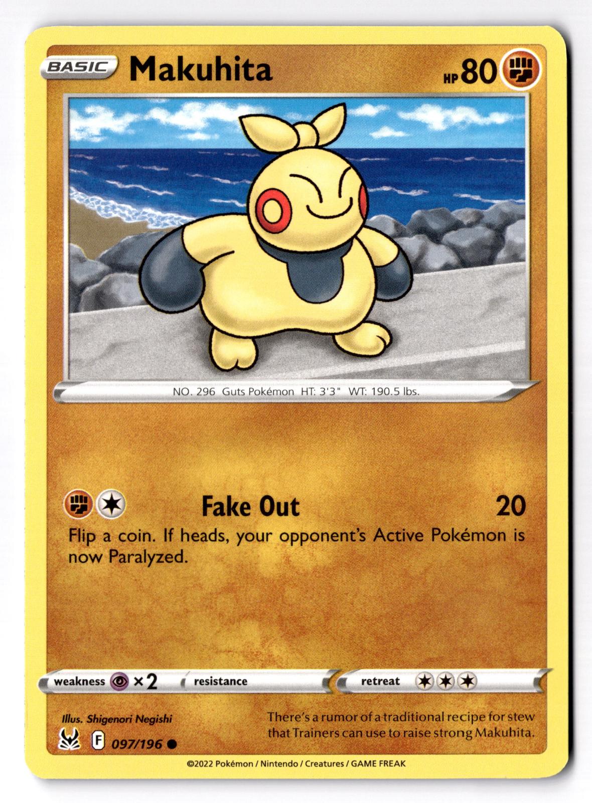 Makuhita 097/196 Common Lost Origin Pokemon Near Mint