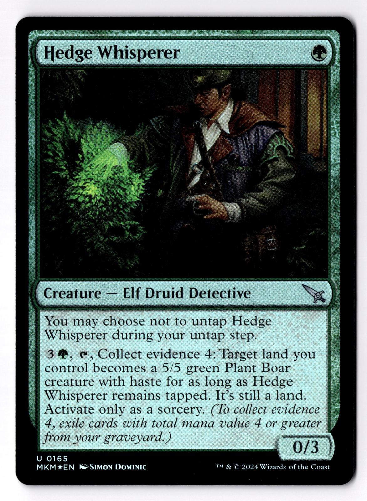 Hedge Whisperer 165 Murders at Karlov Manor Magic: The Gathering Foil LP