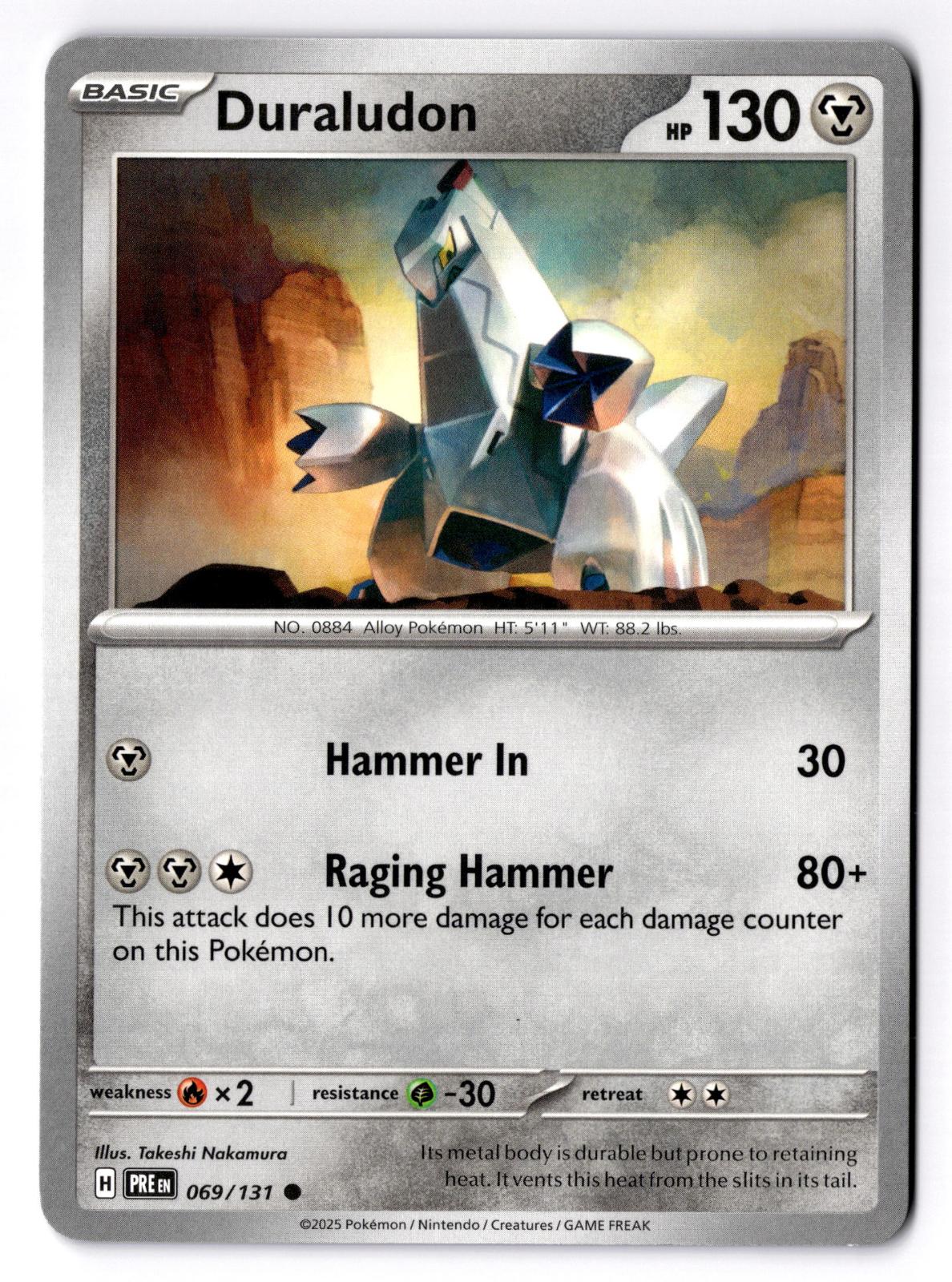 Duraludon 069/131 Common Prismatic Evolutions Pokemon Near Mint