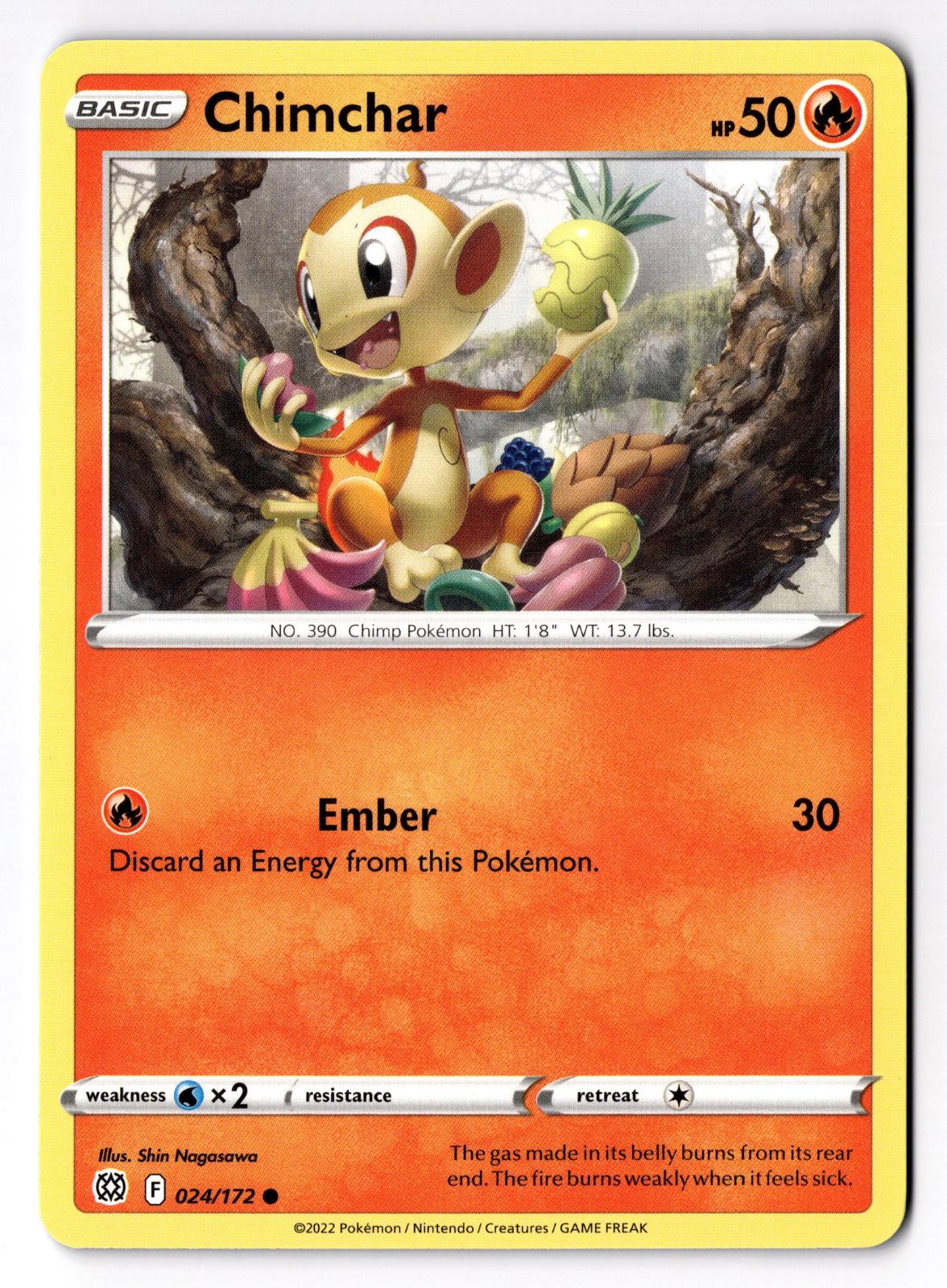 Chimchar 024/172 Common Brilliant Stars Pokemon Lightly Played