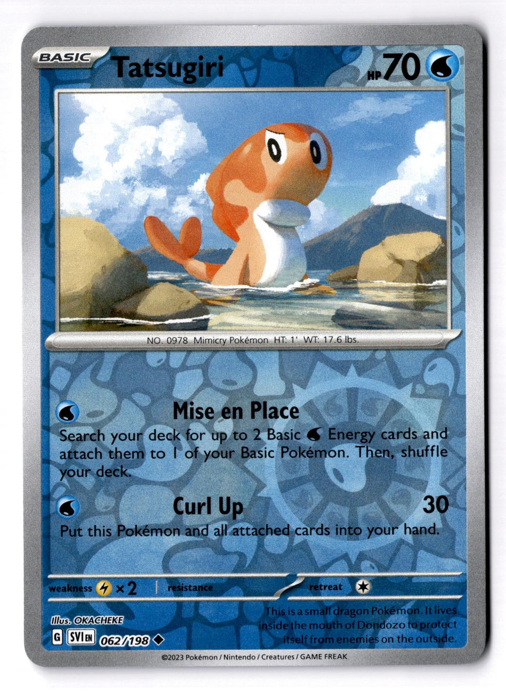 Tatsugiri 062/198 Uncommon Scarlet & Violet Pokemon Reverse Holo Near Mint