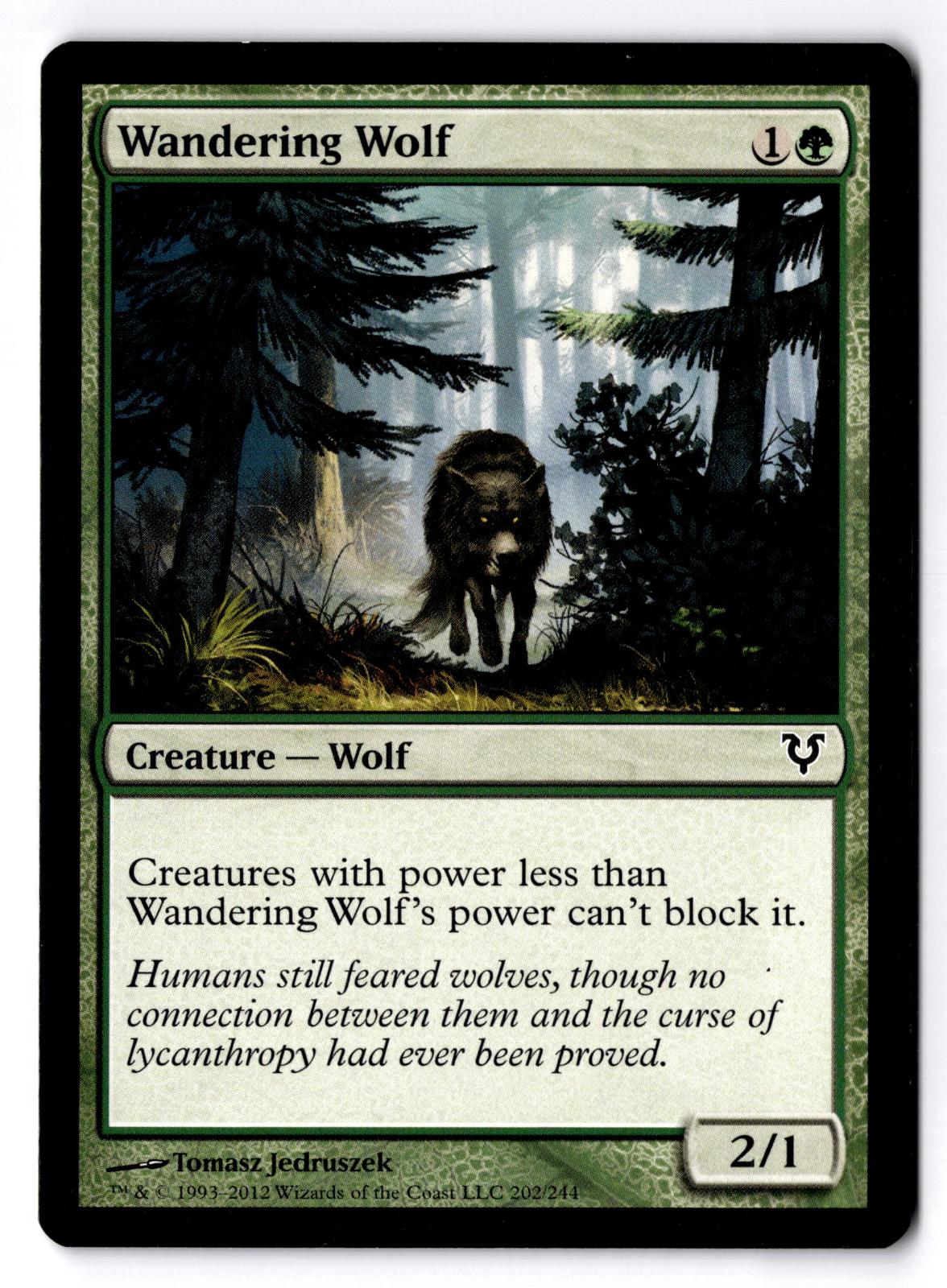 Wandering Wolf 202 Common Avacyn Restored Magic: The Gathering Moderately Played
