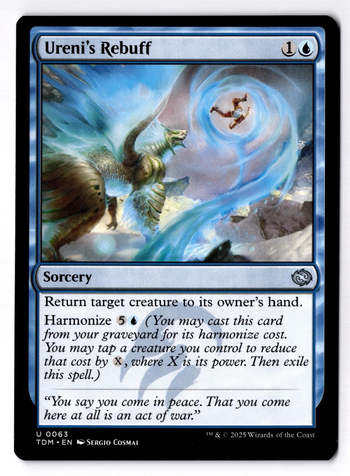 Ureni's Rebuff 63 Uncommon Tarkir: Dragonstorm Magic: The Gathering LP