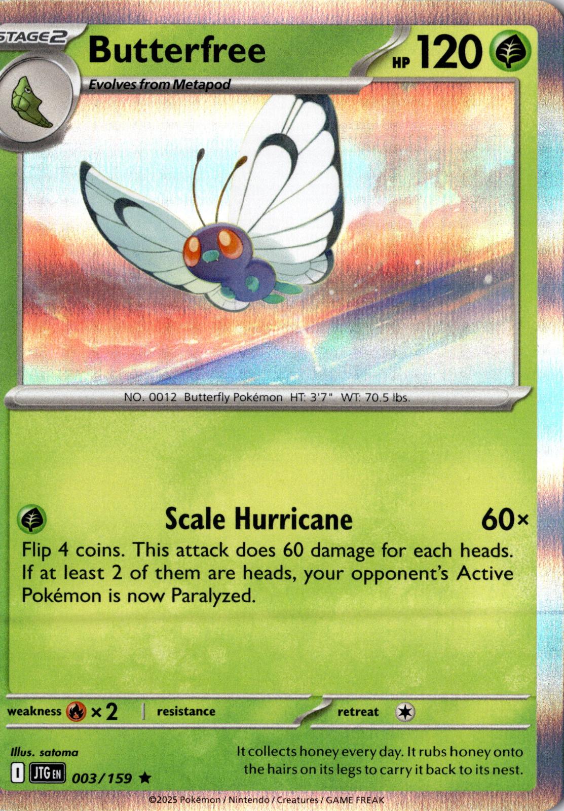 Butterfree 003/159 Rare Journey Together Pokemon Holo Near Mint