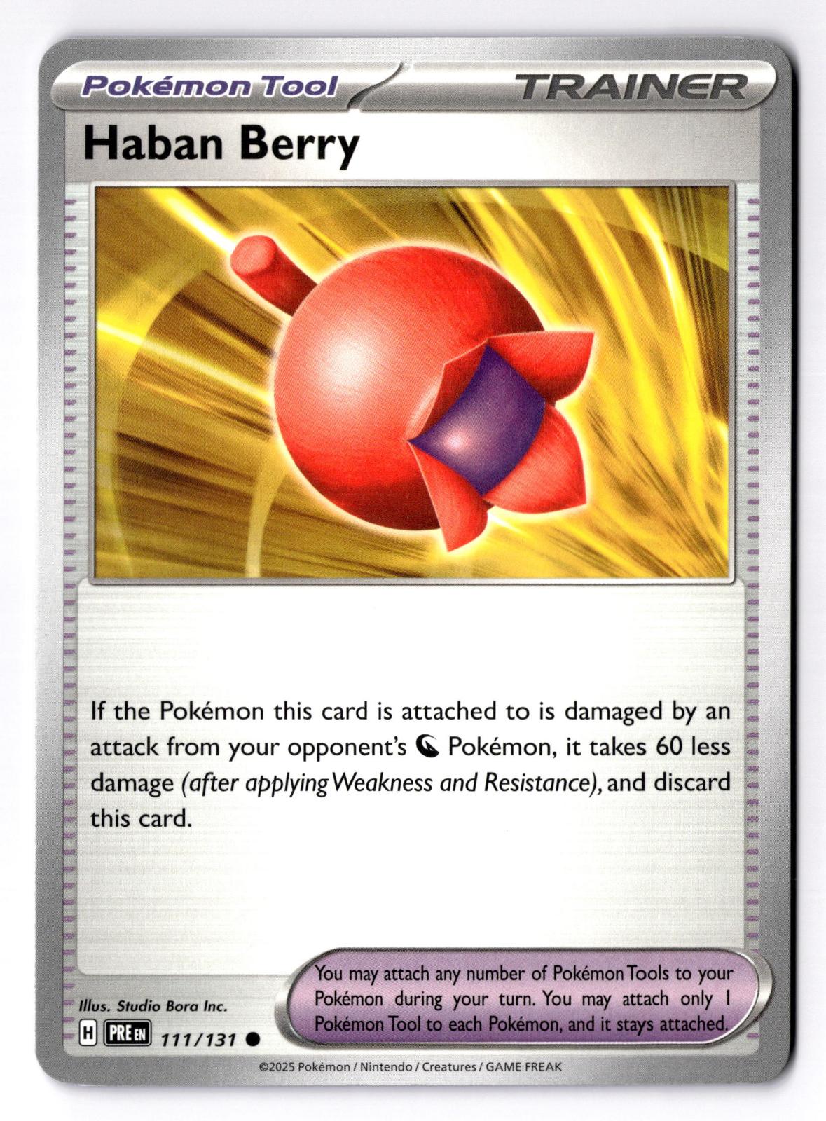 Haban Berry 111/131 Common Prismatic Evolutions Pokemon Near Mint