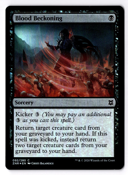 Blood Beckoning 92 Common Zendikar Rising Magic: The Gathering Foil LP