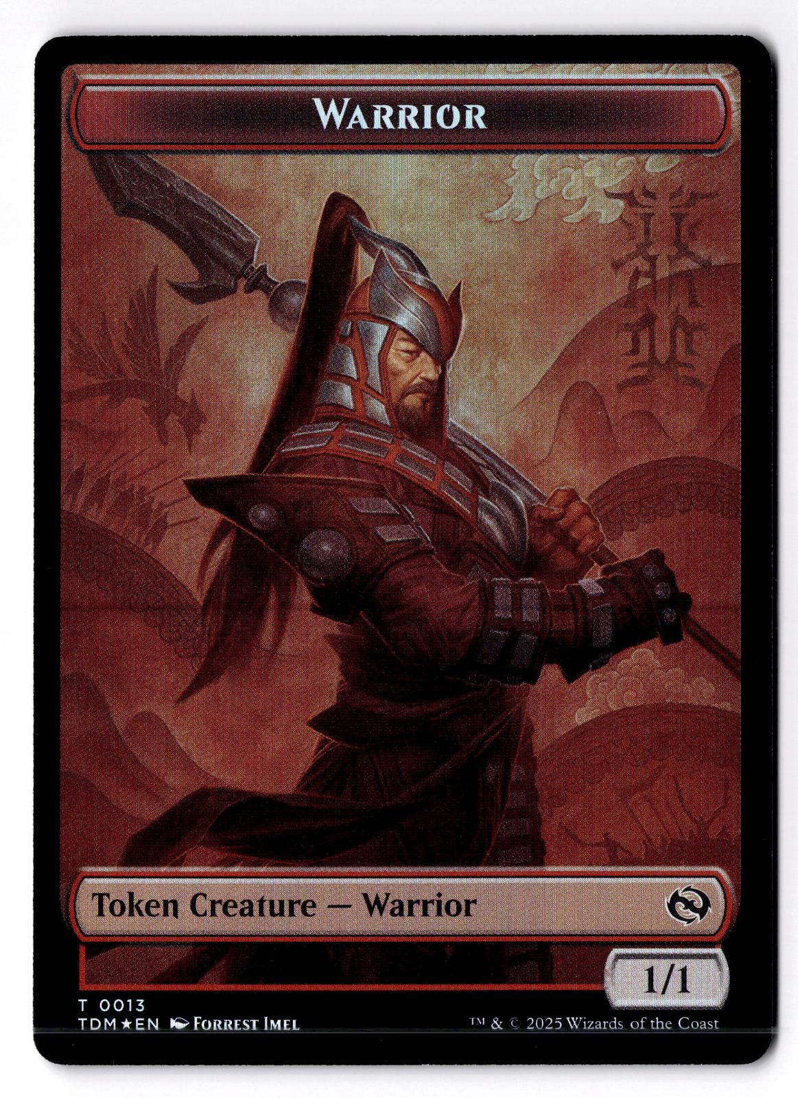 Dragon // Warrior Double-Sided Token 11 // 13 Magic: The Gathering Foil LP