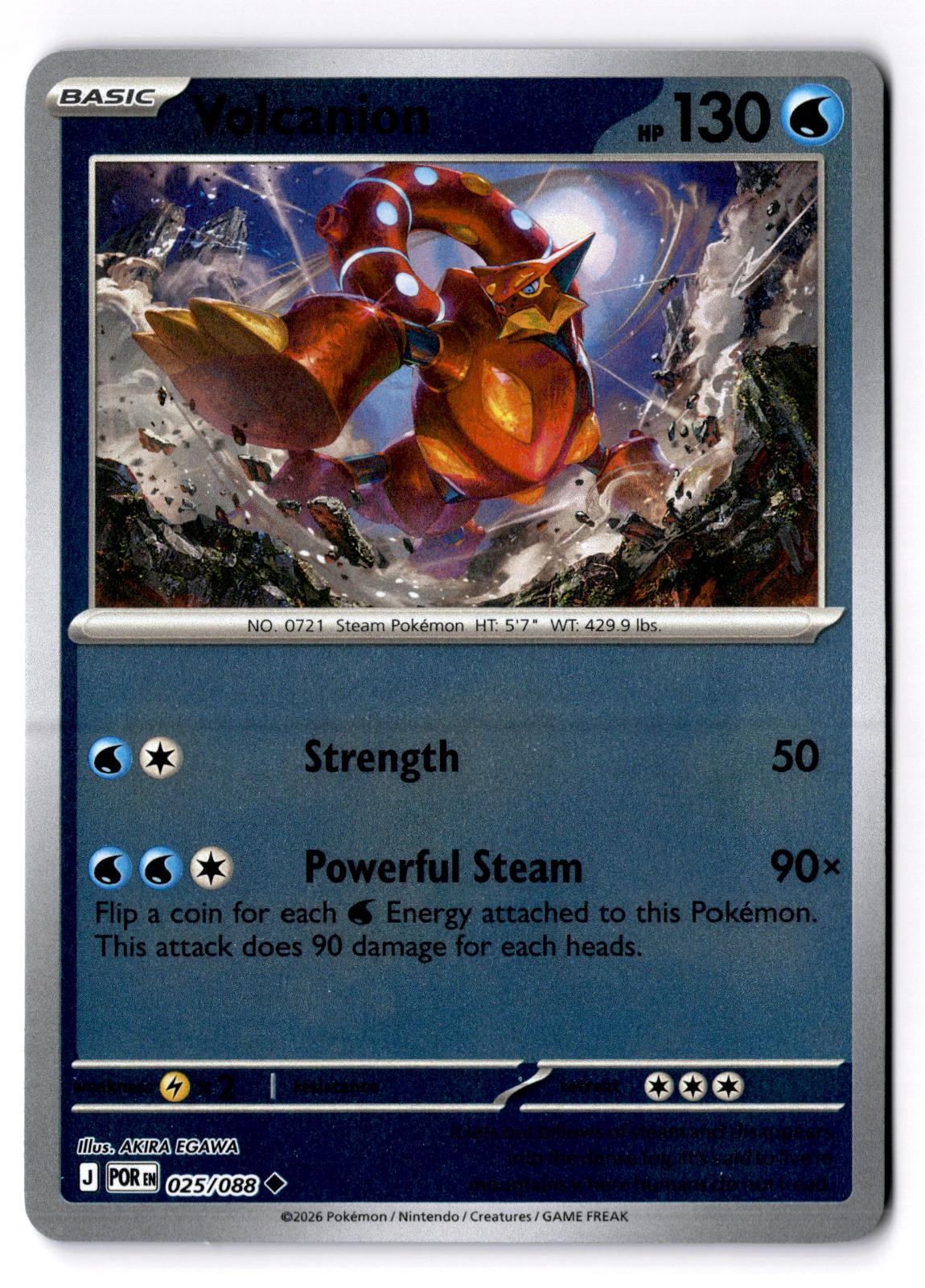 Volcanion 025/088 Uncommon Perfect Order Pokemon Reverse Holo Lightly Played