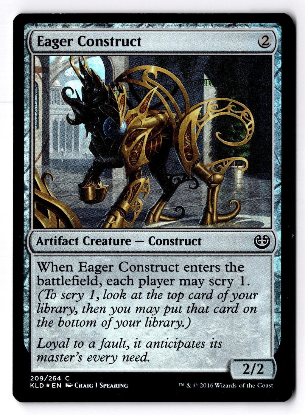 Eager Construct 209 Common Kaladesh Magic: The Gathering Foil Lightly Played