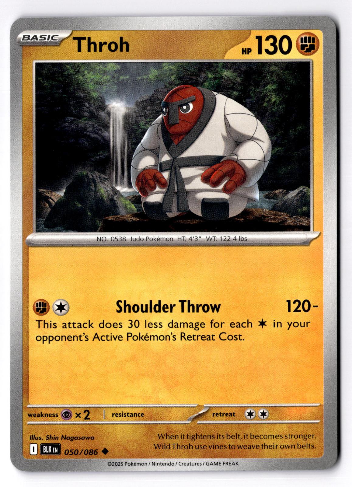 Throh 050/086 Uncommon Black Bolt Pokemon Near Mint