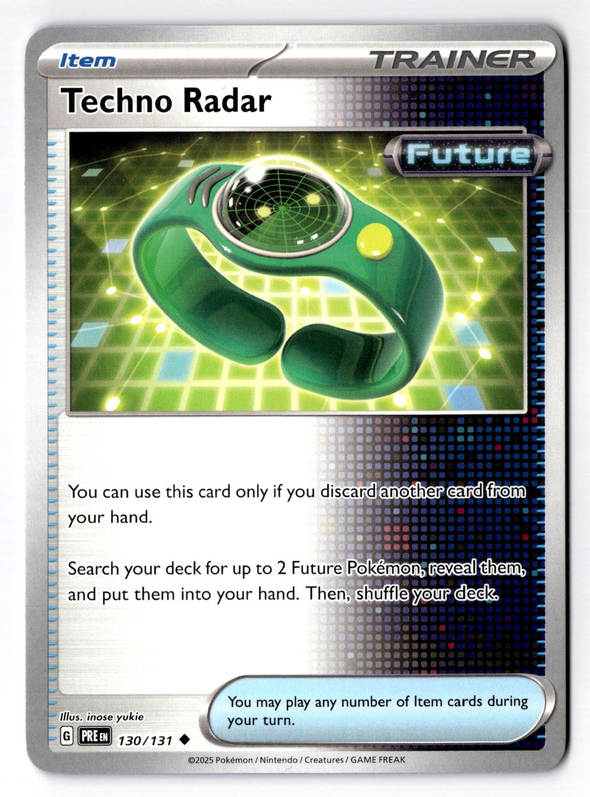Techno Radar 130/131 Uncommon Prismatic Evolutions Pokemon Near Mint