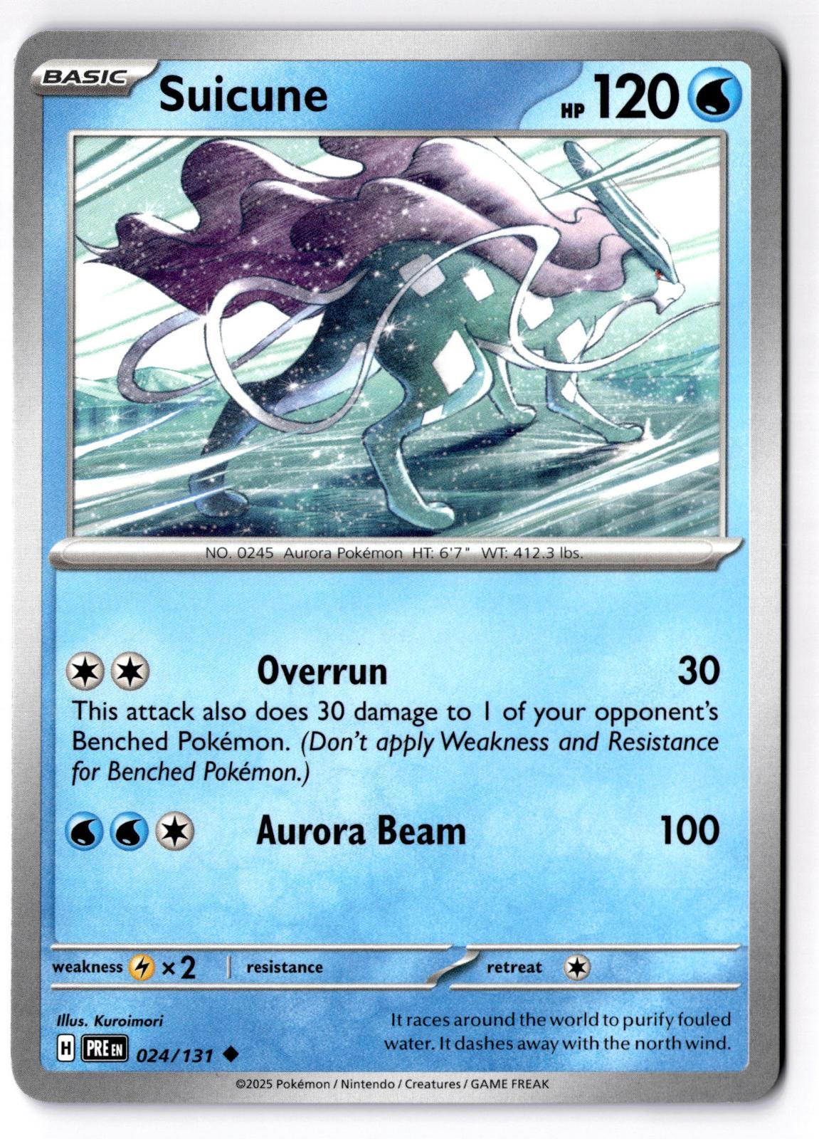 Suicune 024/131 Uncommon Prismatic Evolutions Pokemon Near Mint