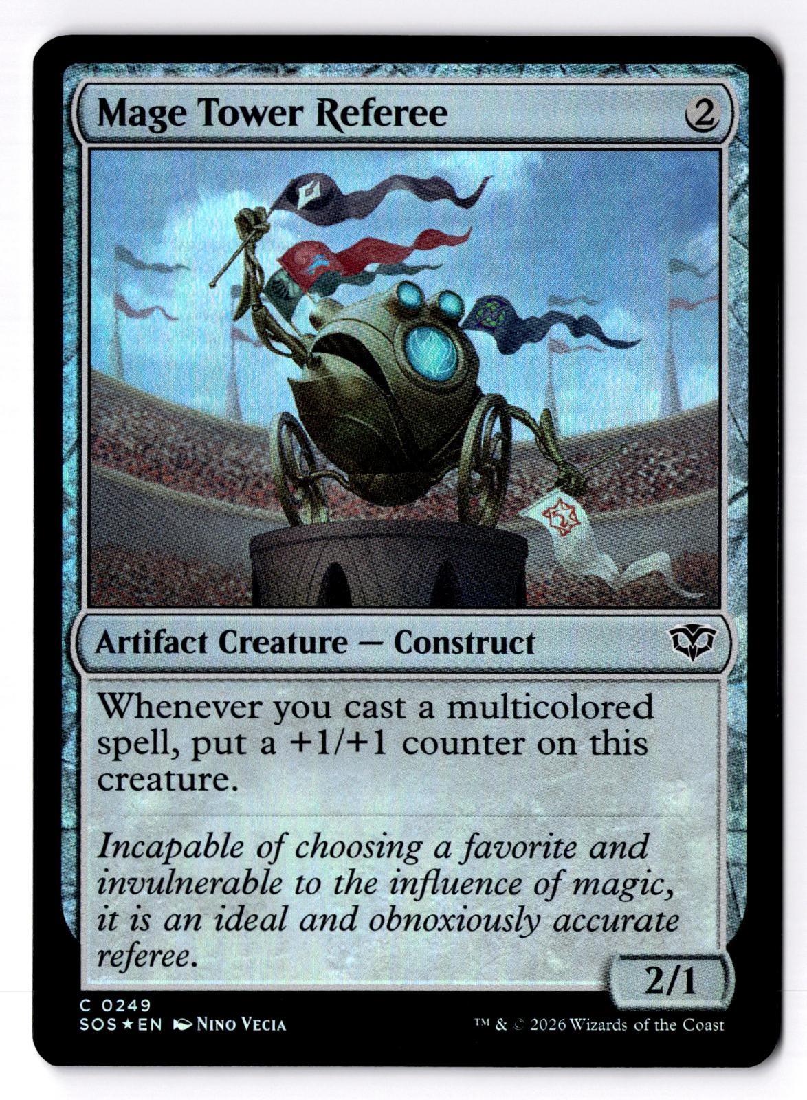 Mage Tower Referee 249 Common Secrets of Strixhaven Magic: The Gathering Foil LP