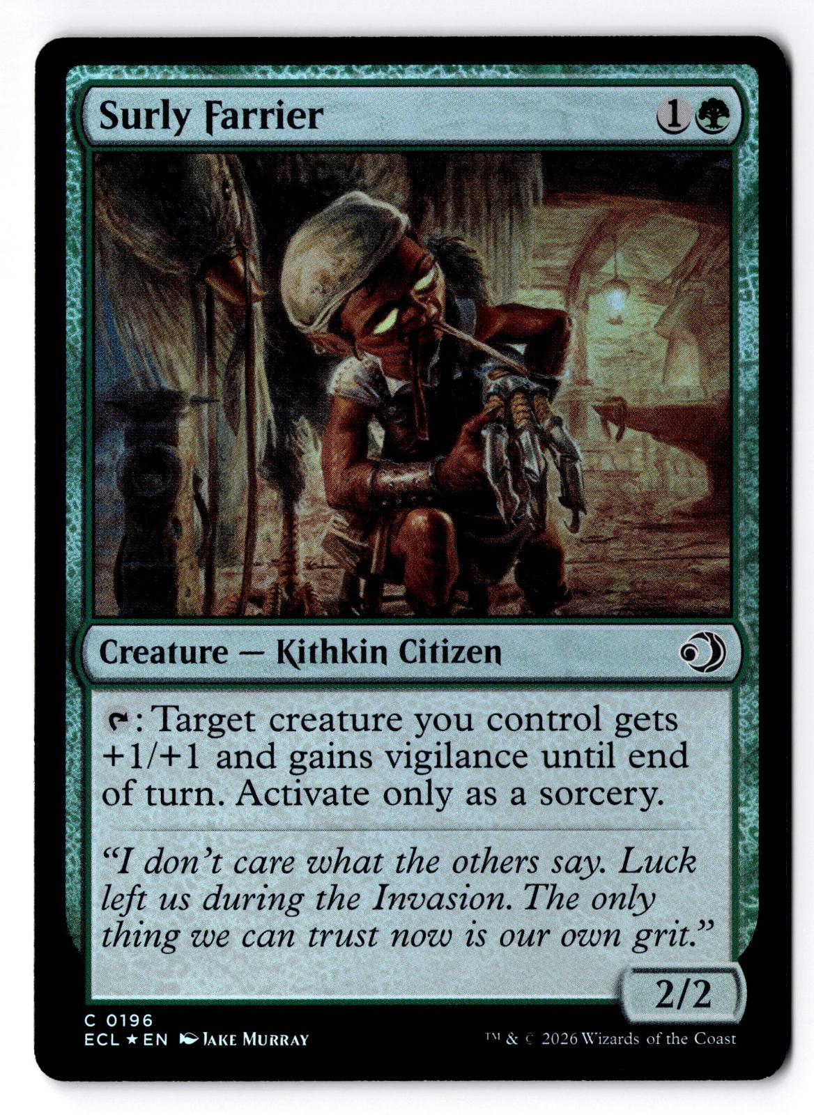 Surly Farrier 196 Common Lorwyn Eclipsed Magic: The Gathering Foil LP