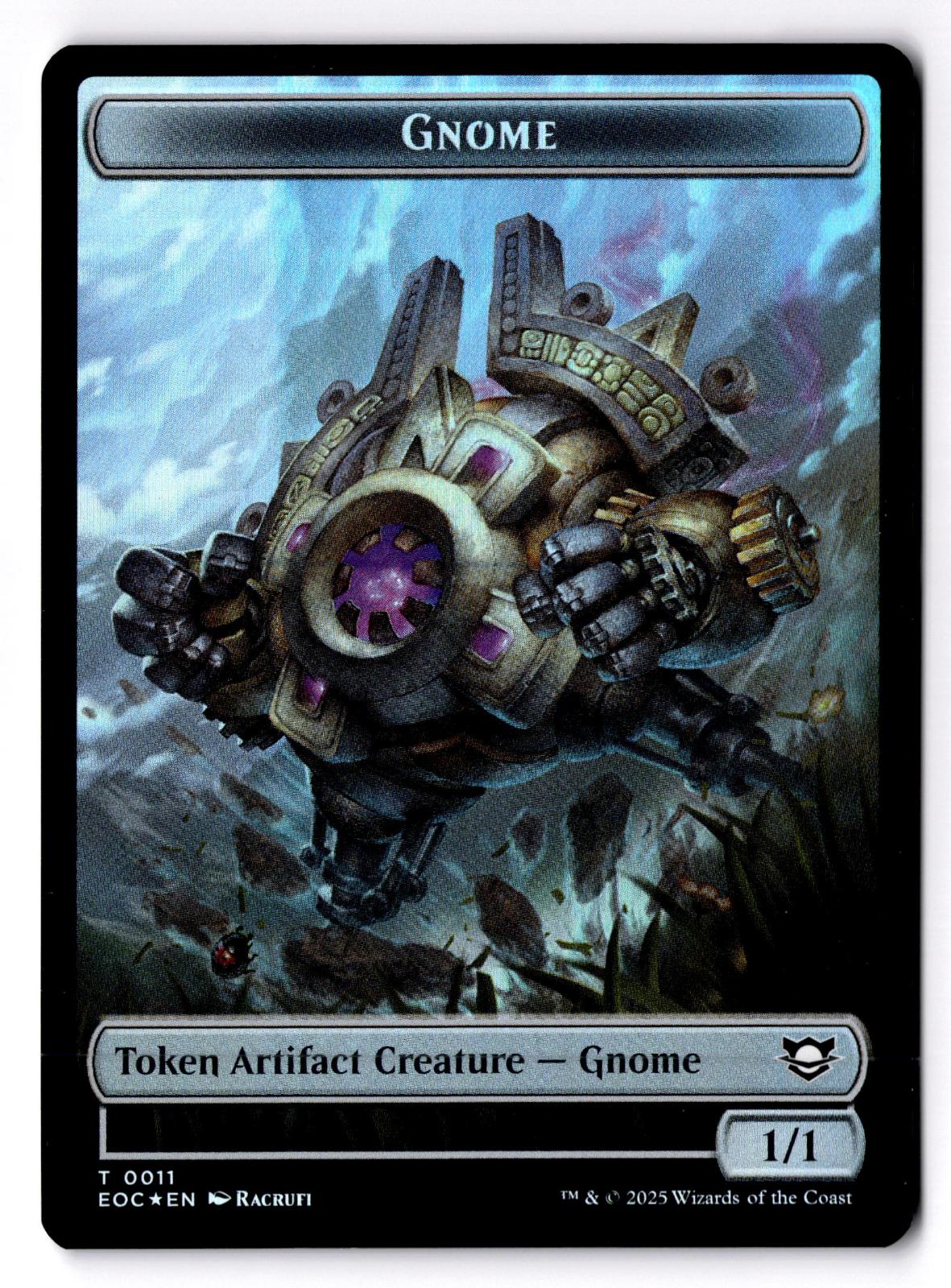 Elemental // Gnome Double-Sided Token 8 // 11 Magic: The Gathering Foil LP