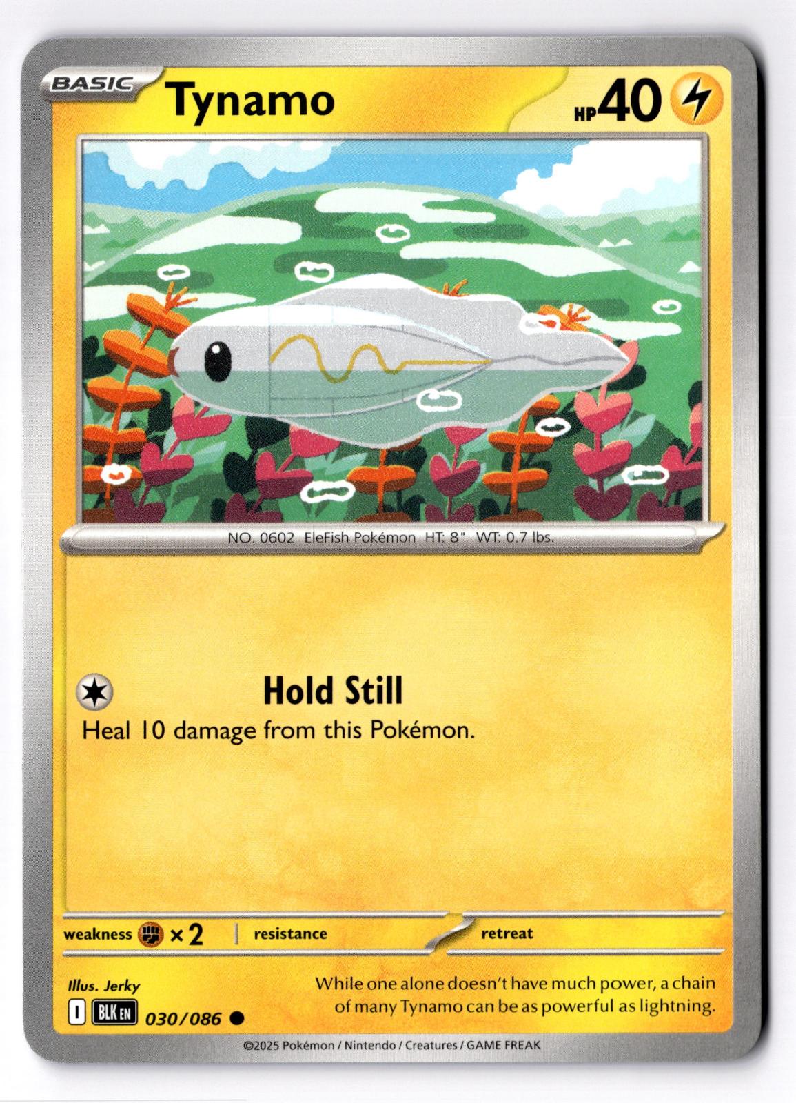 Tynamo 030/086 Common Black Bolt Pokemon Near Mint