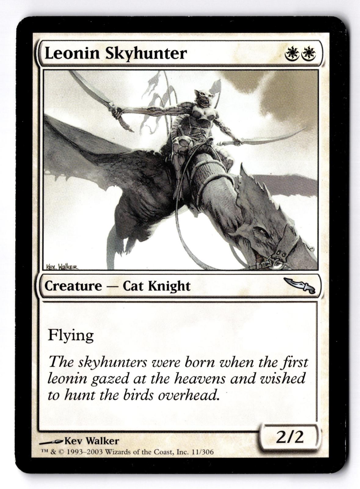 Leonin Skyhunter 11 Uncommon Mirrodin Magic: The Gathering Moderately Played