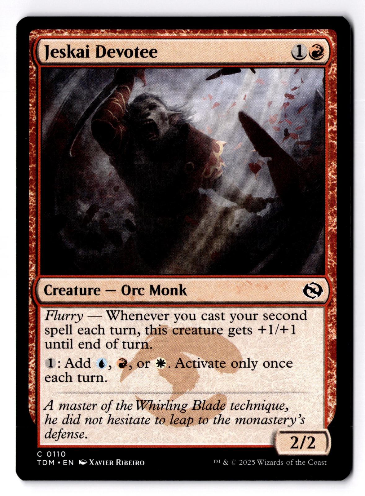 Jeskai Devotee 110 Common Tarkir: Dragonstorm Magic: The Gathering LP