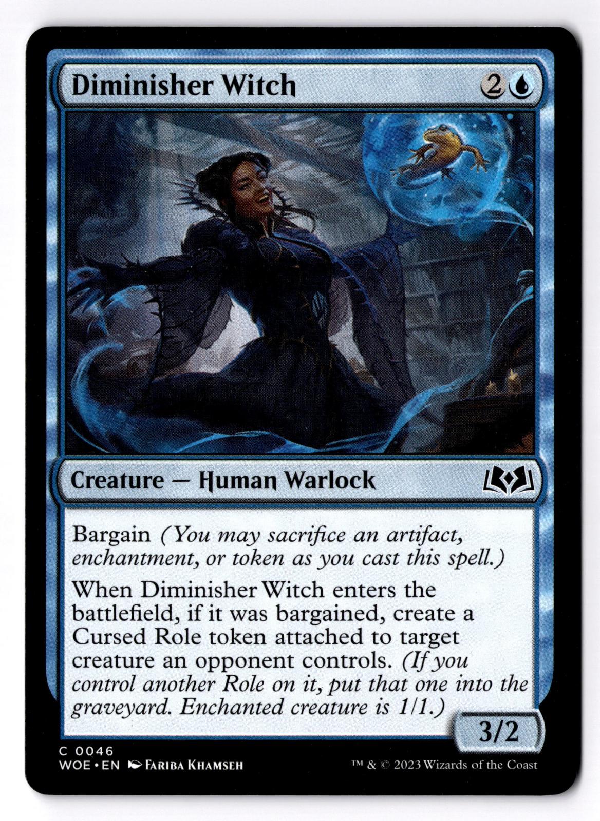 Diminisher Witch 46 Common Wilds of Eldraine Magic: The Gathering MP