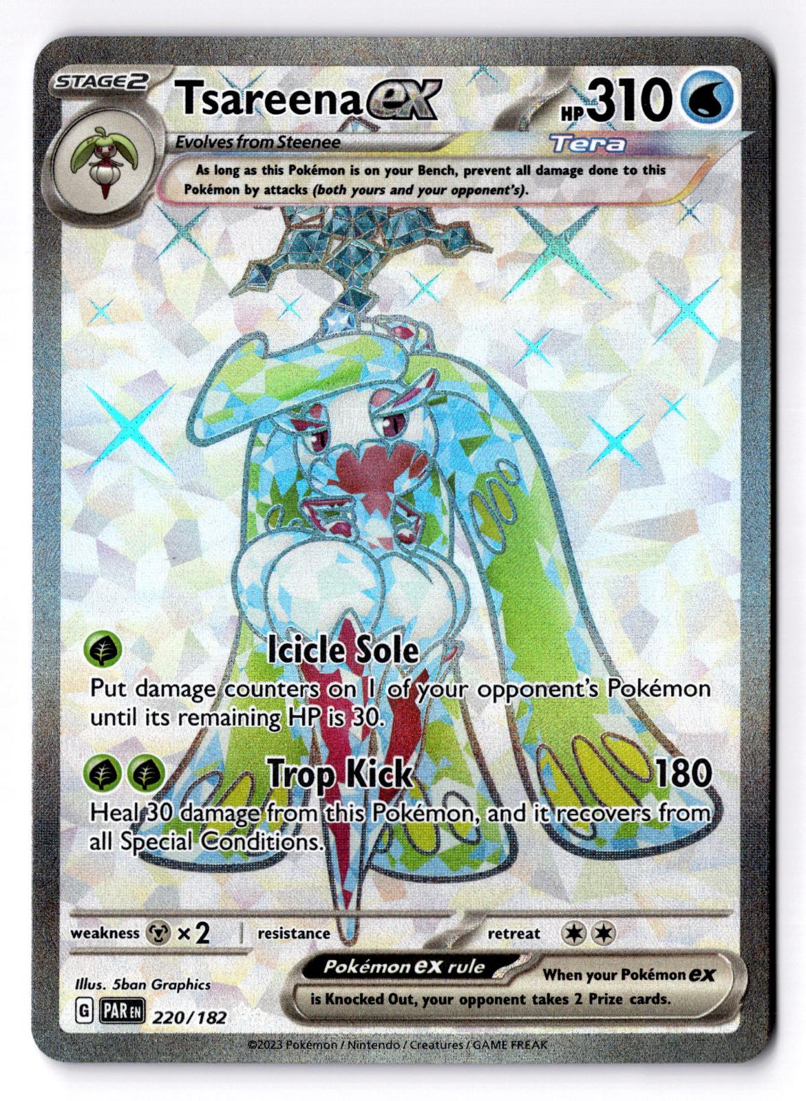Tsareena ex 220/182 Ultra Rare Paradox Rift Pokemon Holo Near Mint