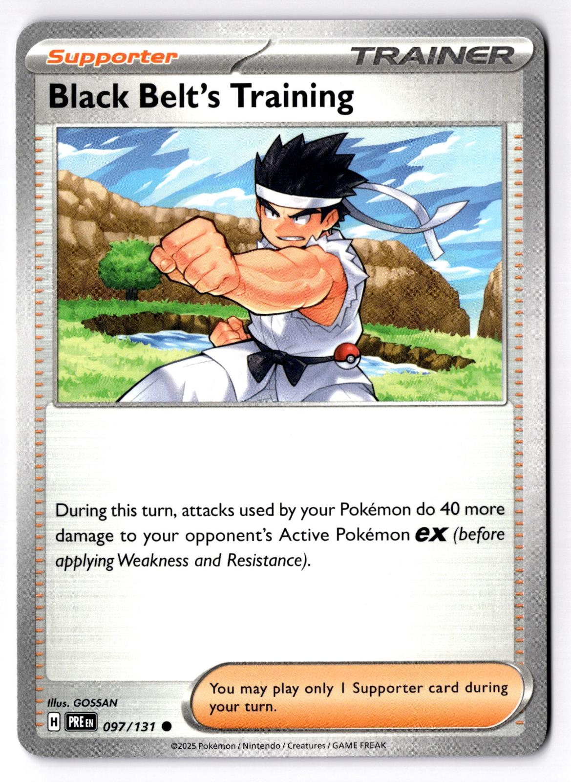 Black Belt's Training 097/131 Common Prismatic Evolutions Pokemon Near Mint