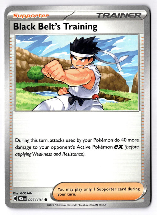 Black Belt's Training 097/131 Common Prismatic Evolutions Pokemon Near Mint