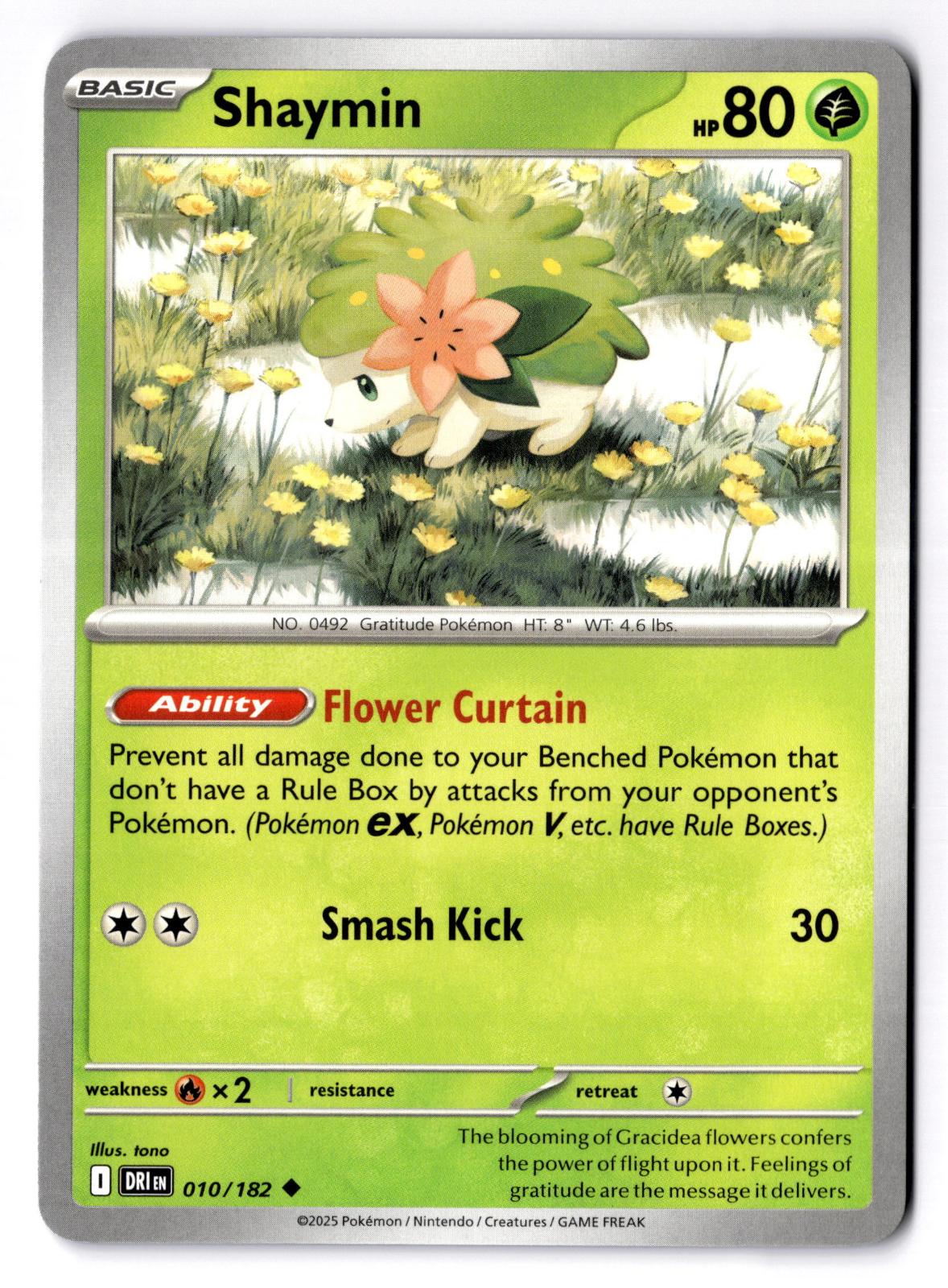 Shaymin 010/182 Uncommon Destined Rivals Pokemon Near Mint
