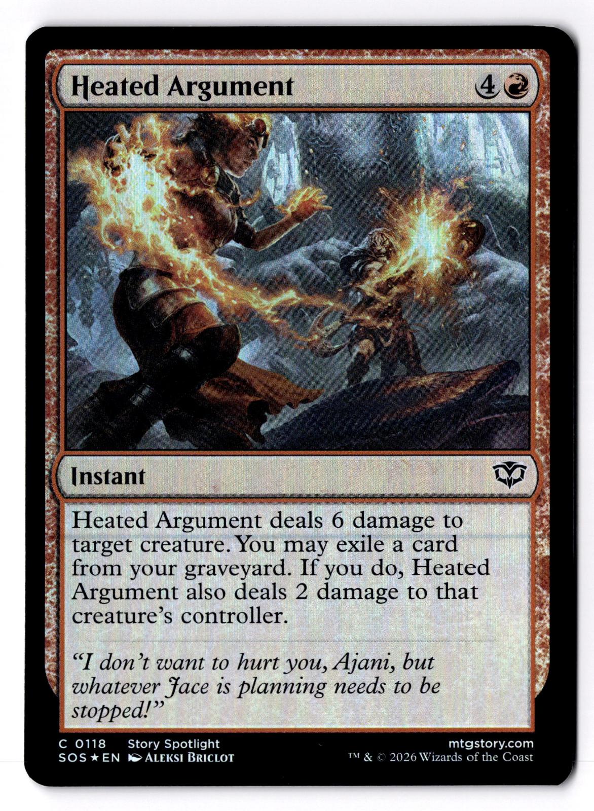 Heated Argument 118 Common Secrets of Strixhaven Magic: The Gathering Foil LP