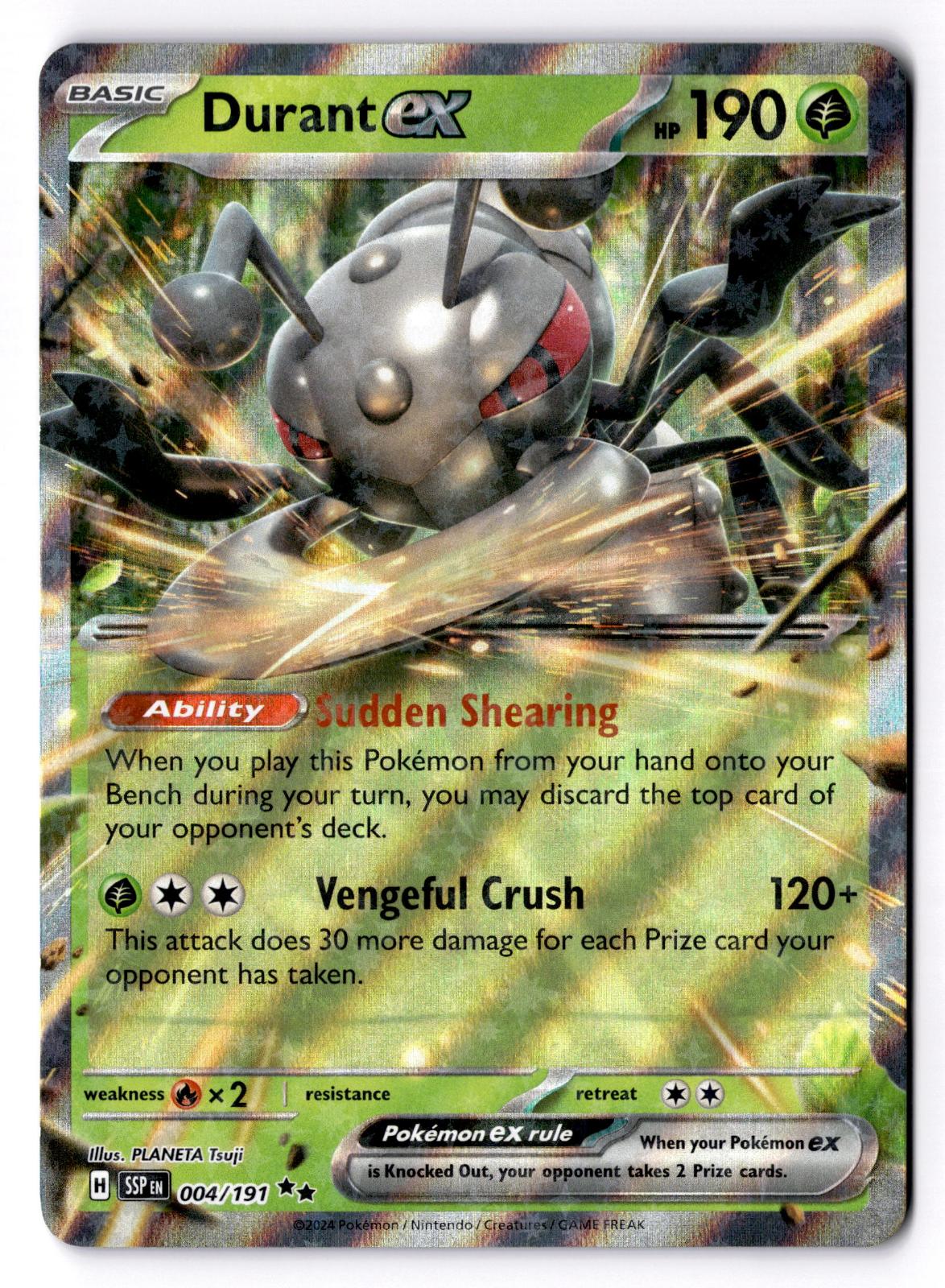 Durant ex 004/191 Double Rare Surging Sparks Pokemon Holo Near Mint