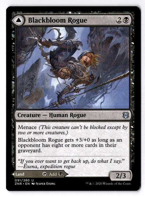 Blackbloom Rogue 91 Uncommon Zendikar Rising Magic: The Gathering Lightly Played