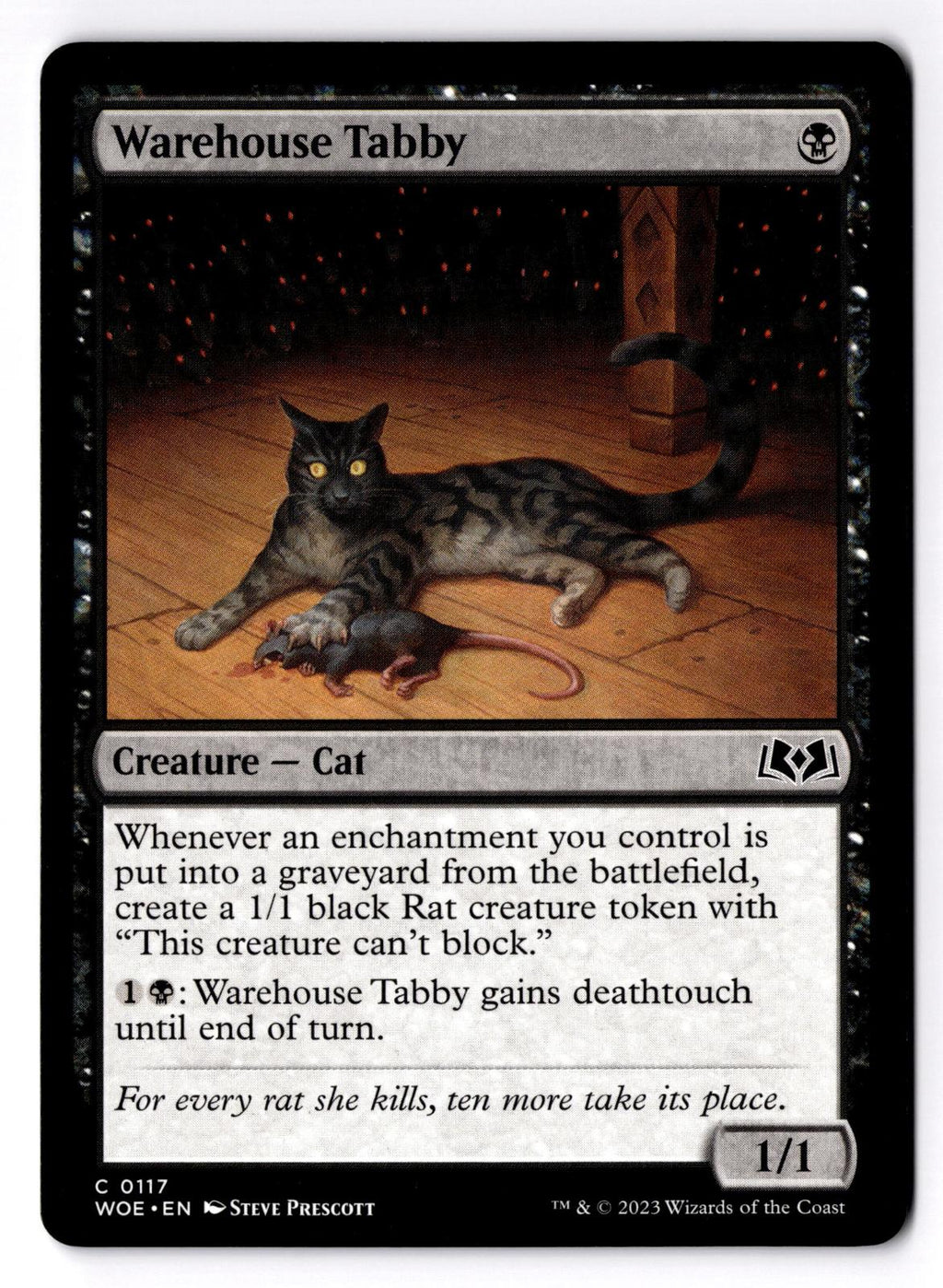 Warehouse Tabby 117 Common Wilds of Eldraine Magic: The Gathering Lightly Played