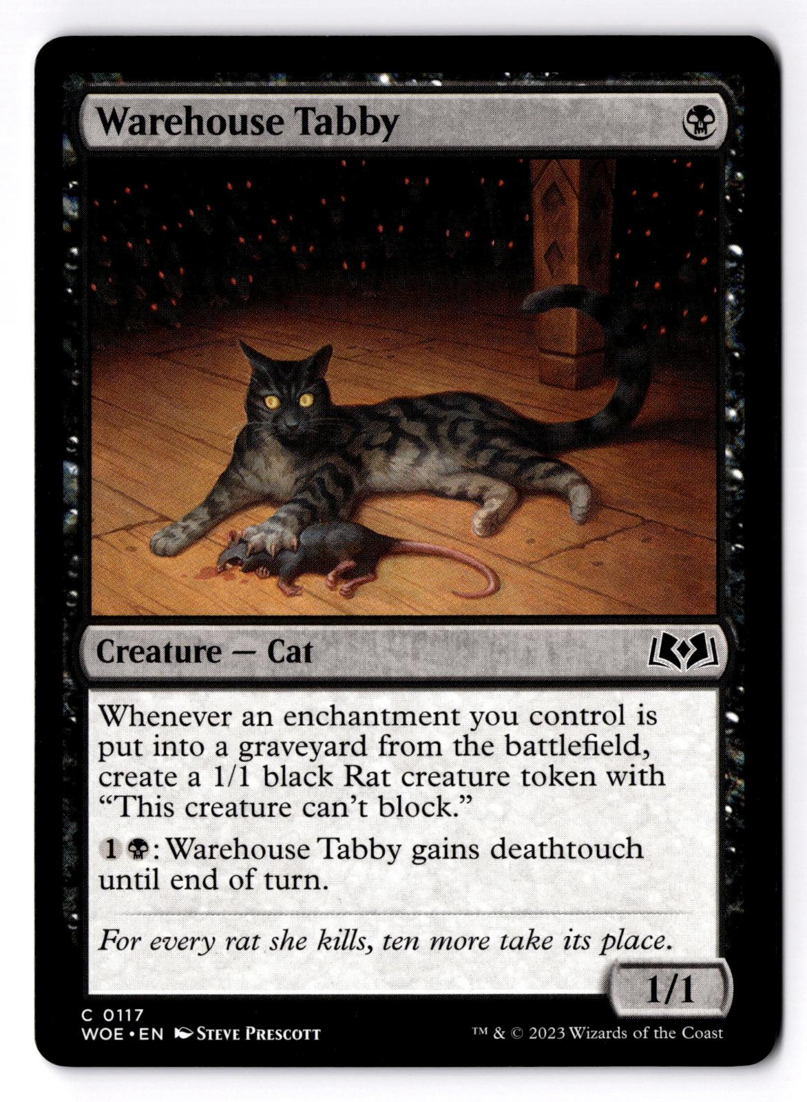 Warehouse Tabby 117 Common Wilds of Eldraine Magic: The Gathering Lightly Played