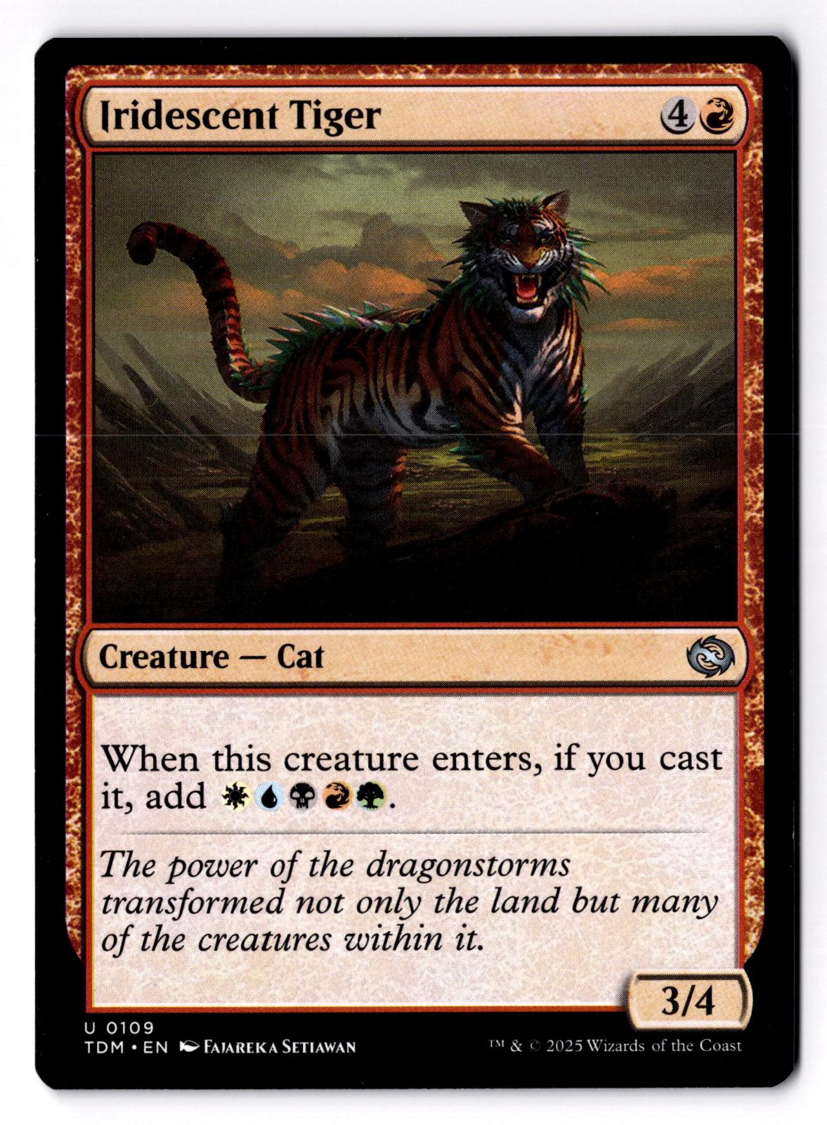 Iridescent Tiger 109 Uncommon Tarkir: Dragonstorm Magic: The Gathering LP