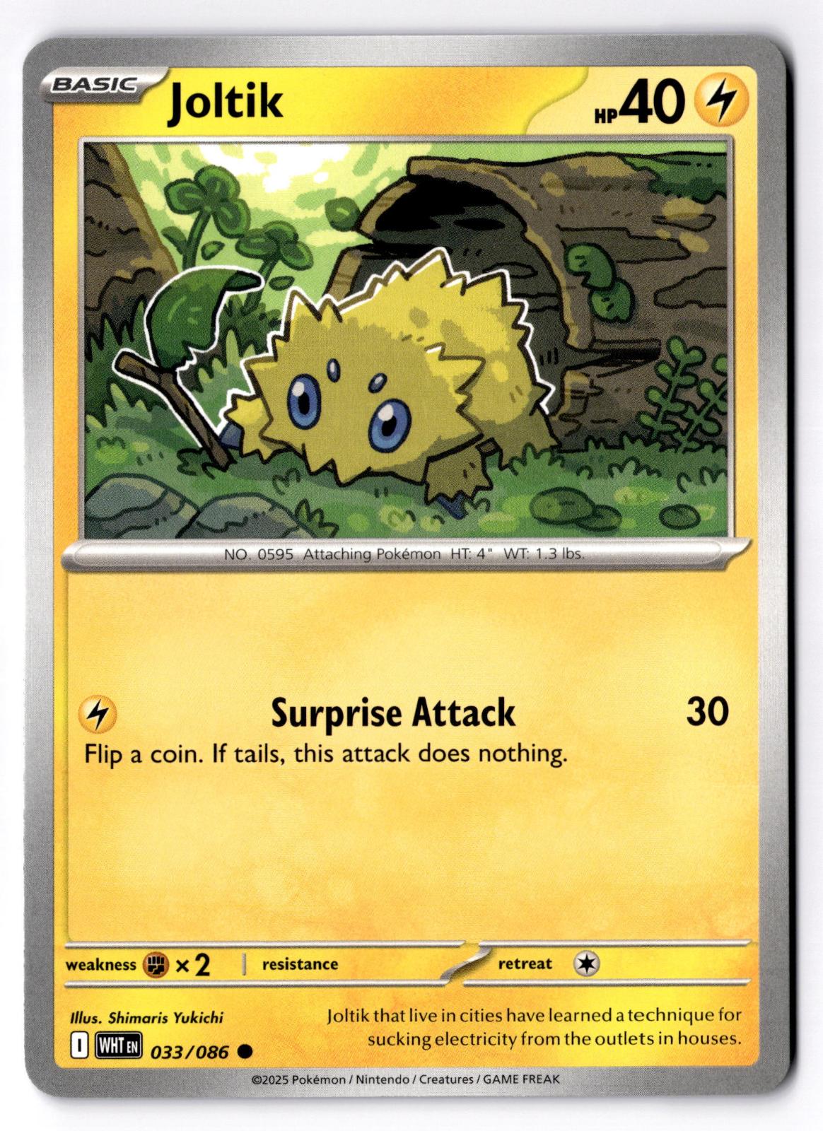 Joltik 033/086 Common White Flare Pokemon Near Mint