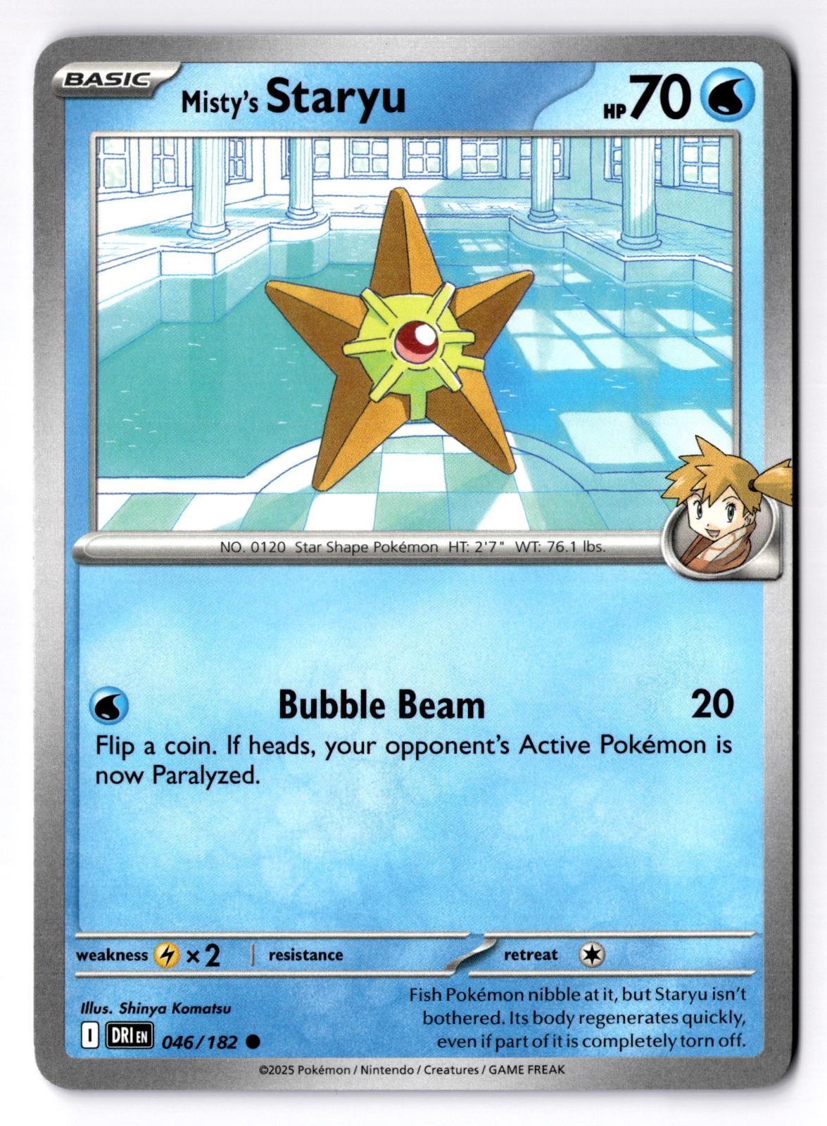 Misty's Staryu 046/182 Common Destined Rivals Pokemon Near Mint