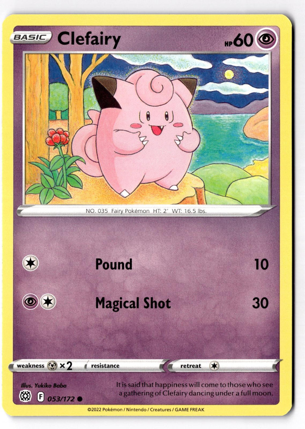 Clefairy 053/172 Common Brilliant Stars Pokemon Near Mint