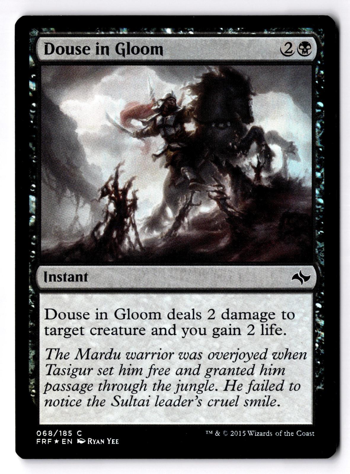 Douse in Gloom 68 Common Fate Reforged Magic: The Gathering Foil Lightly Played