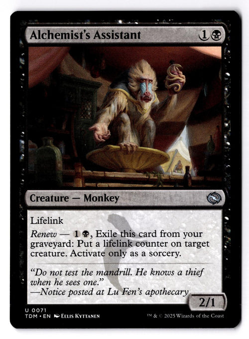 Alchemist's Assistant 71 Uncommon Tarkir: Dragonstorm Magic: The Gathering LP