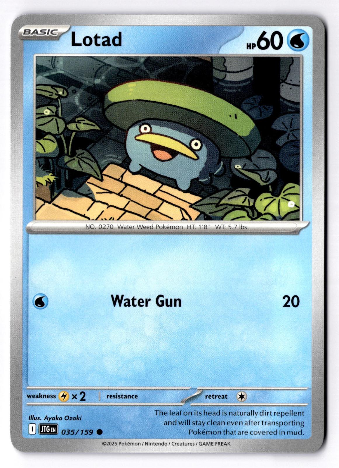 Lotad 035/159 Common Journey Together Pokemon Near Mint