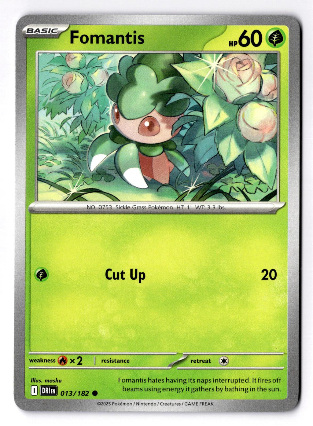 Fomantis 013/182 Common Destined Rivals Pokemon Near Mint